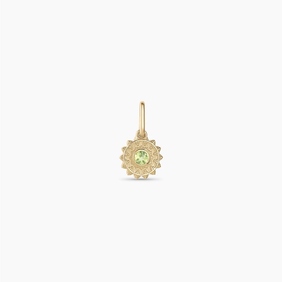 Gorjana Sun Birthstone Charm Peridot
